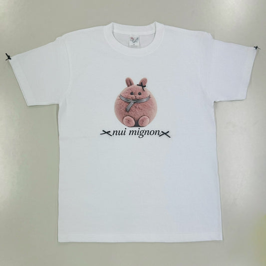 リボンバニープリントTシャツ